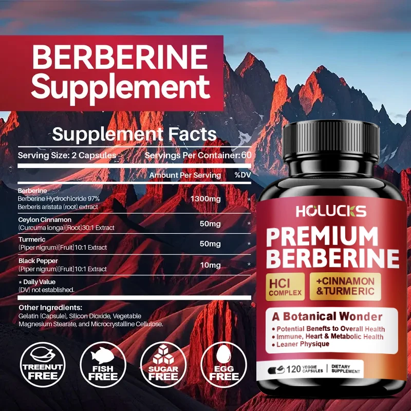 Berberine Hcl Capsule - Комплекс Holucks Premium Berberine HCl с